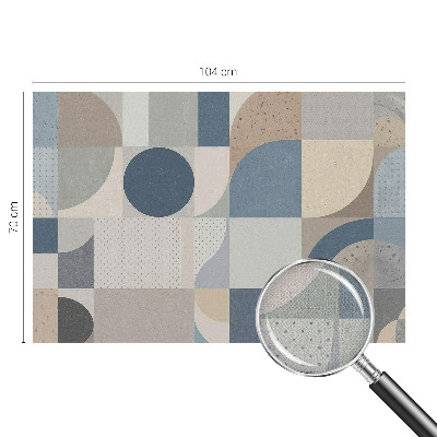 Självhäftande fotovägg med geometriskt mosaikmönster