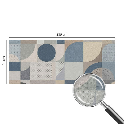 Självhäftande fotovägg med geometriskt mosaikmönster