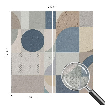 Självhäftande fotovägg med geometriskt mosaikmönster