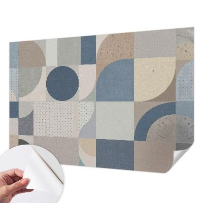 Självhäftande fotovägg med geometriskt mosaikmönster