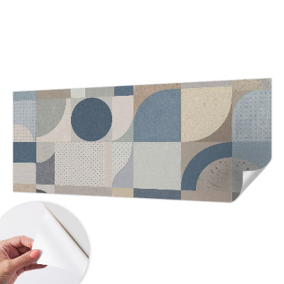Självhäftande fotovägg med geometriskt mosaikmönster