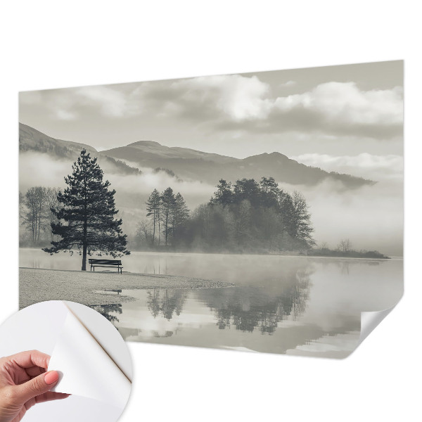 3D fototapet med ett romantiskt landskap