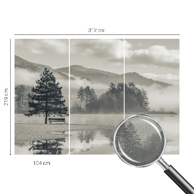 3D fototapet med ett romantiskt landskap