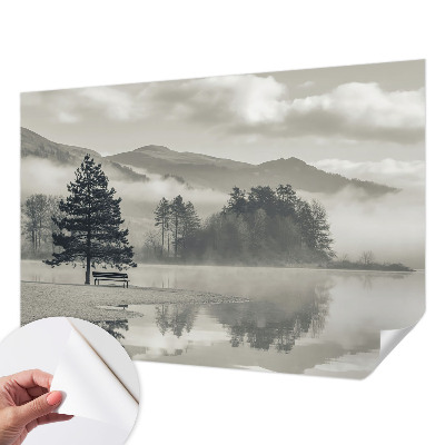 3D fototapet med ett romantiskt landskap