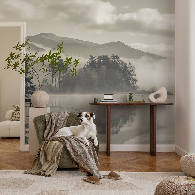 3D fototapet med ett romantiskt landskap