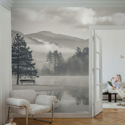 3D fototapet med ett romantiskt landskap