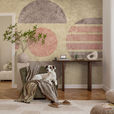 Självhäftande fototapet med ett mönster av geometriska former