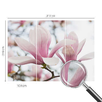 Fototapet för barn med motiv av magnoliablommor