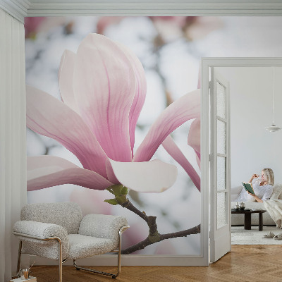 Fototapet för barn med motiv av magnoliablommor