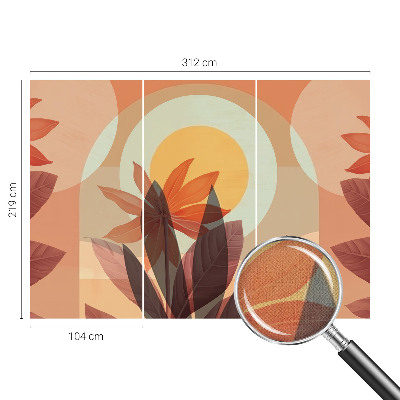Peel and stick fototapet med blommigt abstrakt motiv