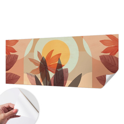 Peel and stick fototapet med blommigt abstrakt motiv