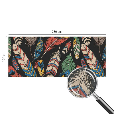 Självhäftande fotovägg Färgglada fjädrar