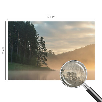 3D fototapet med motiv av en dimmig morgon