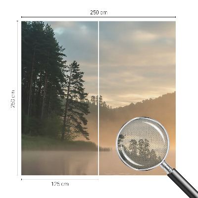 3D fototapet med motiv av en dimmig morgon
