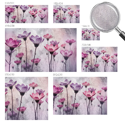 Fototapet för barn med pastellfärgade blommor