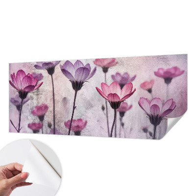 Fototapet för barn med pastellfärgade blommor