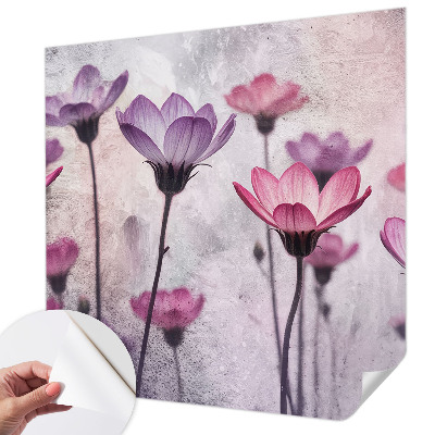 Fototapet för barn med pastellfärgade blommor