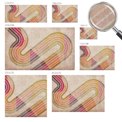 Självhäftande fotovägg Geometriska linjer