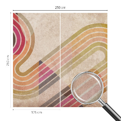 Självhäftande fotovägg med geometriska linjer