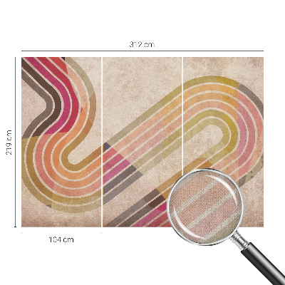 Självhäftande fotovägg Geometriska linjer