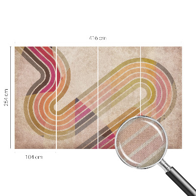 Självhäftande fotovägg med geometriska linjer
