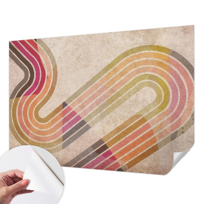 Självhäftande fotovägg Geometriska linjer