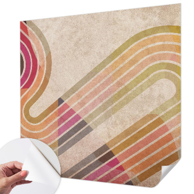 Självhäftande fotovägg Geometriska linjer