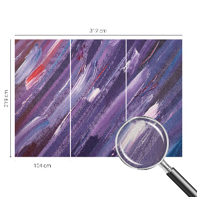 3D fototapet med färgglada penseldrag