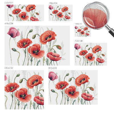 Fototapet barn Röda vallmo