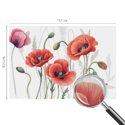 Fototapet barn Röda vallmo