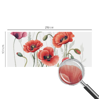 Fototapet barn Röda vallmo