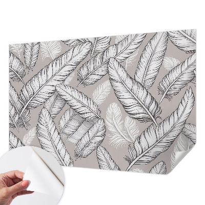 Självhäftande fotovägg Subtila fjädrar