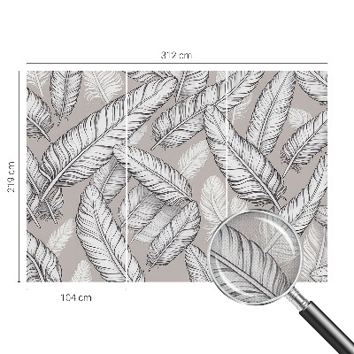 Självhäftande fotovägg Subtila fjädrar