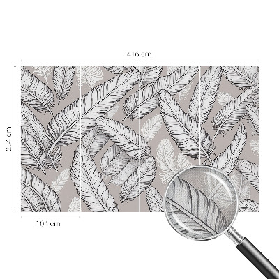 Självhäftande fotovägg Subtila fjädrar