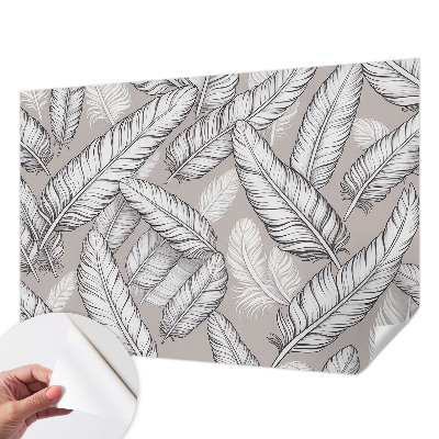 Självhäftande fotovägg Subtila fjädrar