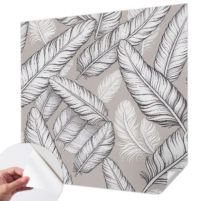 Självhäftande fotovägg Subtila fjädrar