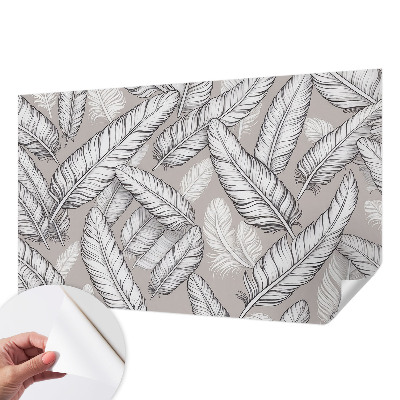 Självhäftande fotovägg Subtila fjädrar