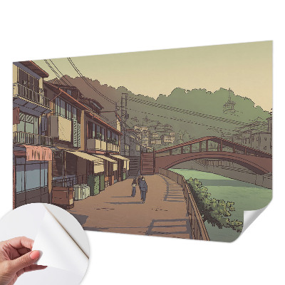 3D fototapet Pastelllandskap