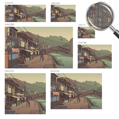 3D fototapet Pastelllandskap