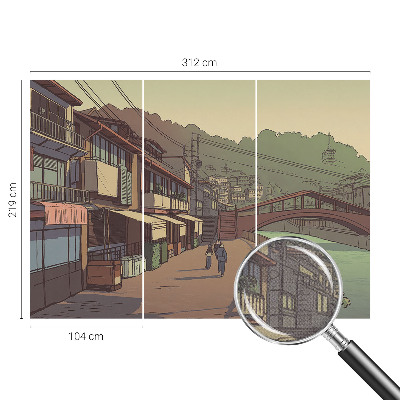 3D fototapet Pastelllandskap