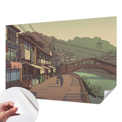 3D fototapet Pastelllandskap