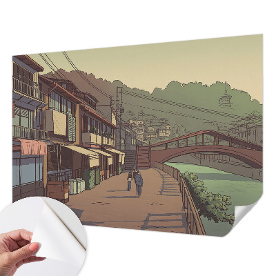 3D fototapet Pastelllandskap