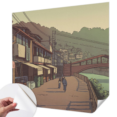 3D fototapet Pastelllandskap