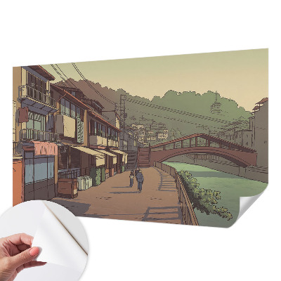 3D fototapet Pastelllandskap