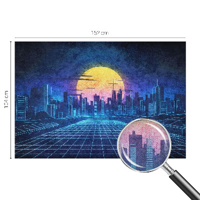 Fototapet för barn med ett futuristiskt landskap