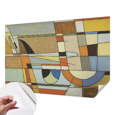 3D fototapet med ett geometriskt harmonimönster