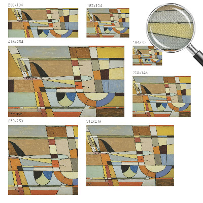 3D fototapet med ett geometriskt harmonimönster
