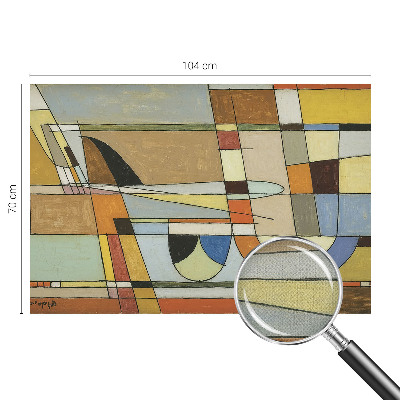 3D fototapet med ett geometriskt harmonimönster