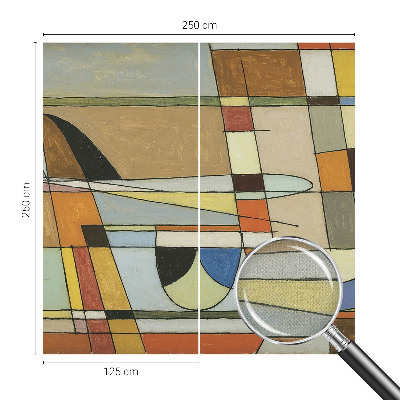 3D fototapet med ett geometriskt harmonimönster