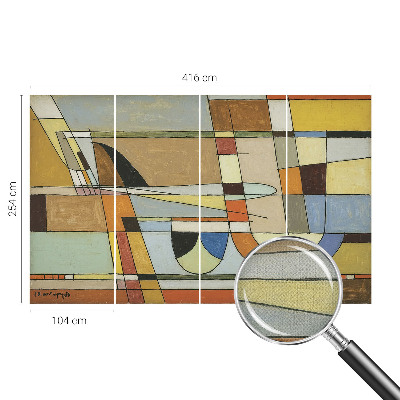 3D fototapet med ett geometriskt harmonimönster